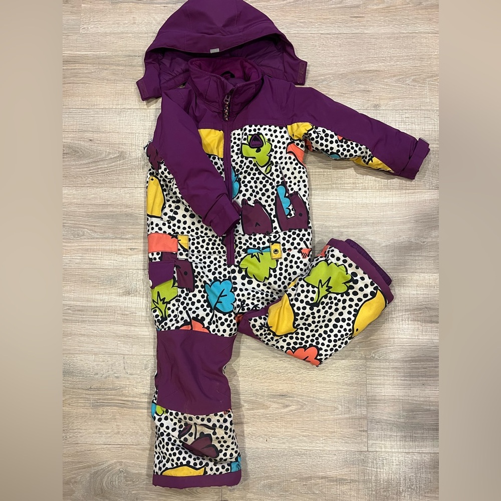 Toddler girls Burton 1 piece snow suit